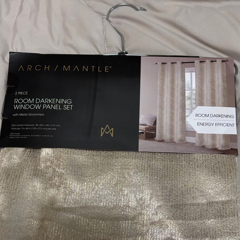 Gold Room Darkening Curtains